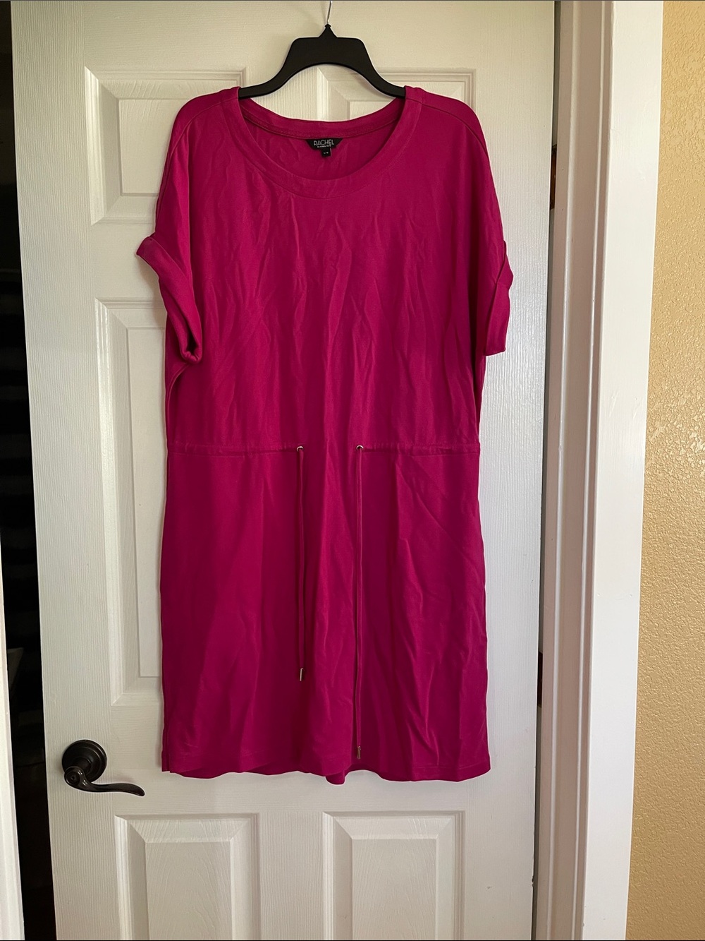 Rock & Republic Women's Bright Fuchsia Pull-On Short Sleeve Tunic Dress